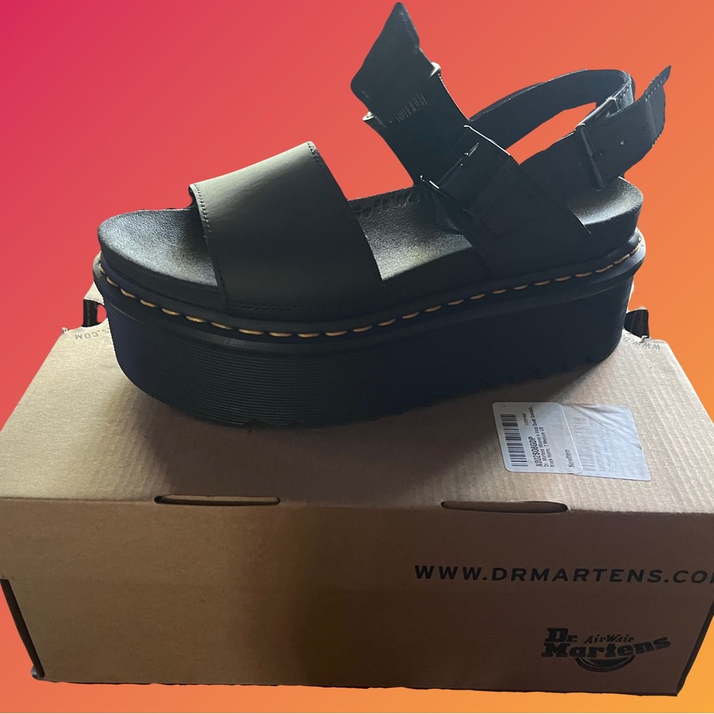 Dr Martens Vegan Leather Platform Sandals